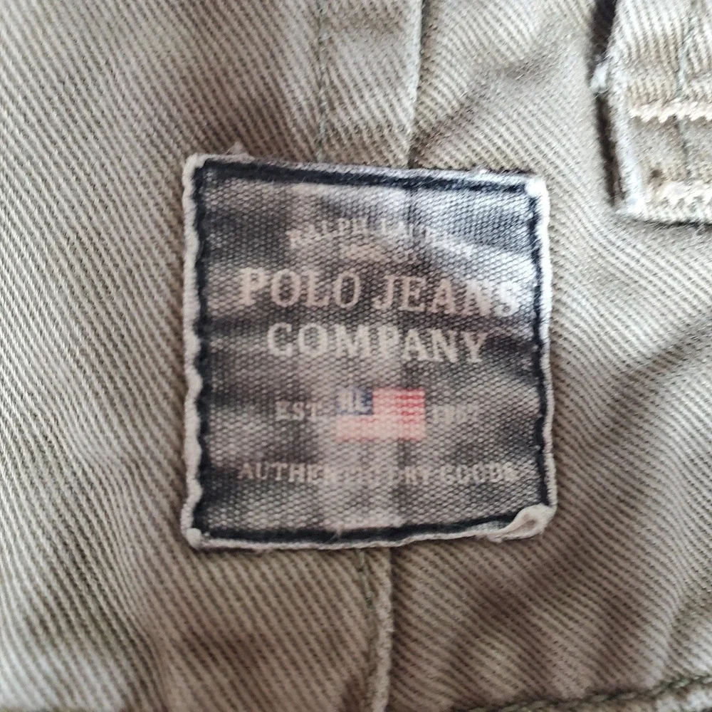 Vintage Polo Jean Co Ralph Lauren Cargo Pants Men 33x30 Military Paratrooper Y2K